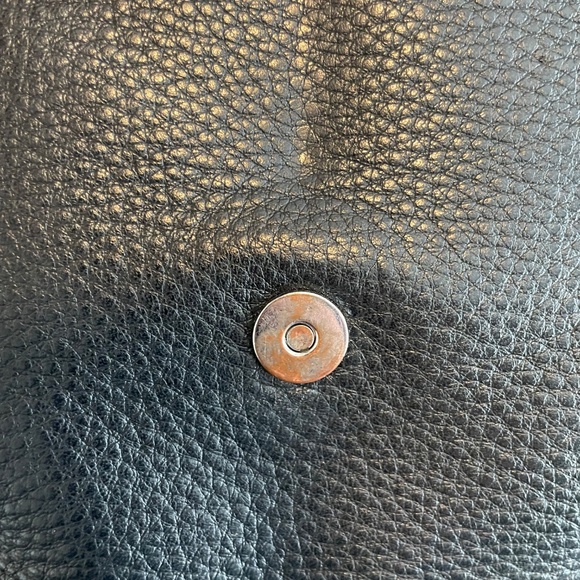 Michael Kors Raven Pebbled Leather Black & Silver Backpack Purse w/ Dust Bag - Picture 5 of 7